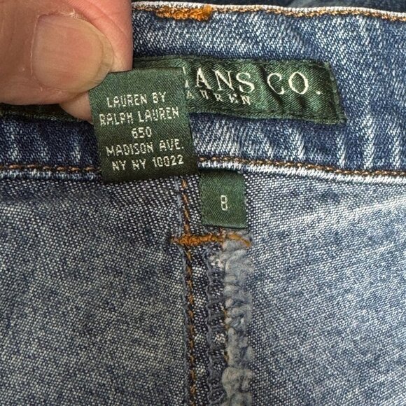 Lauren Jeans Co. Ralph Lauren Capri Jeans Womens Sz 8 Blue Denim Hi Rise Stretch - Picture 6 of 12